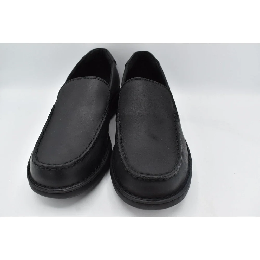 Born Mariner Loafers Mens 9 Black Full Grain Leather Slip On Moc Toe Shoes NEW